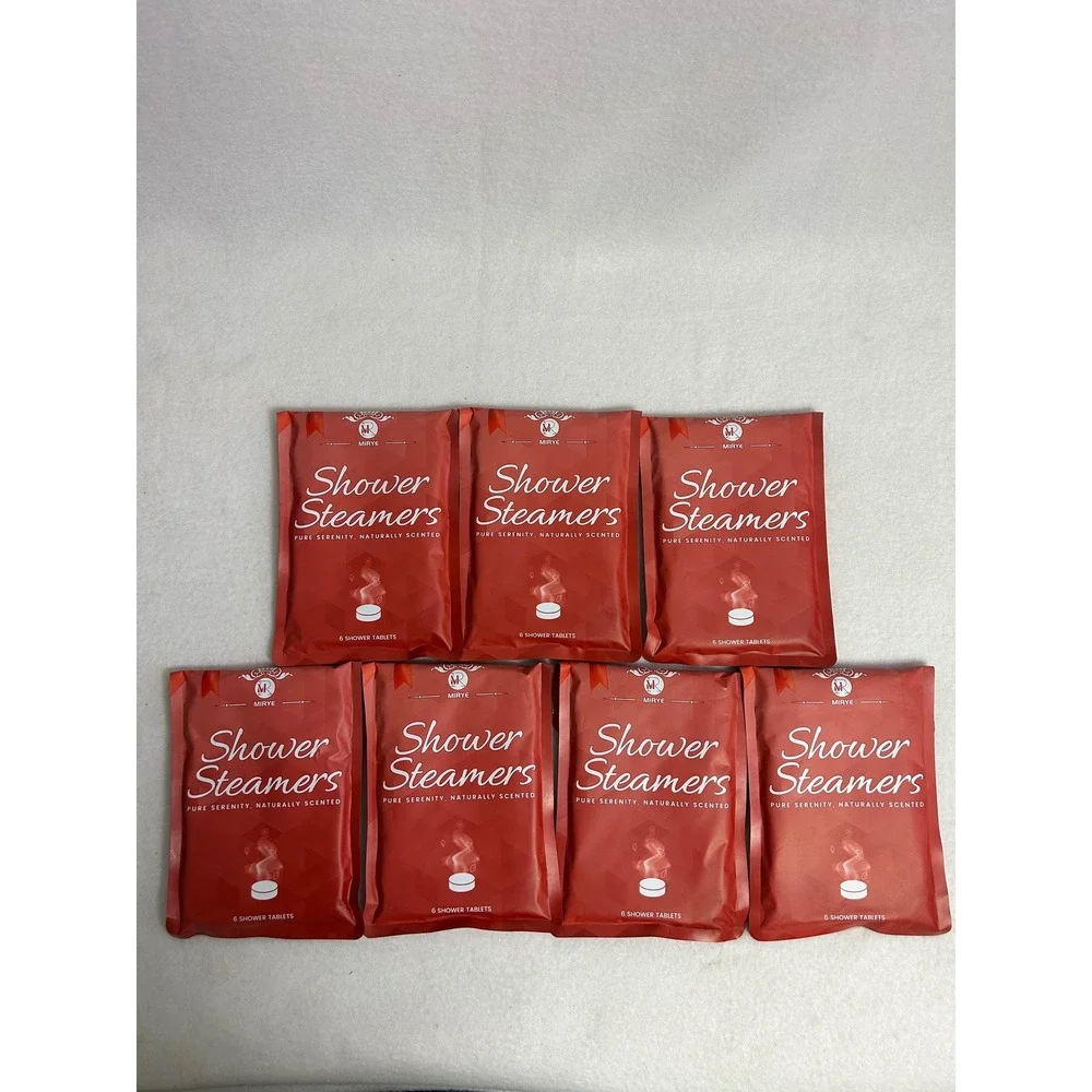Spa Relaxation MR MIRYE Unisex 7 Pack Red Shower Steamers 42ct Naturally Scented